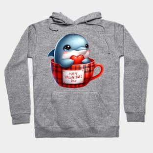 Valentine Dolphin In Tea Cup Hoodie